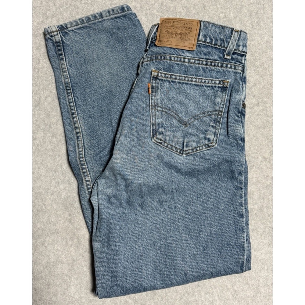 VTG 90s Levis Strauss 31950 Jeans Orange Tab Relaxed Tapered Leg Stone Wash 14.5